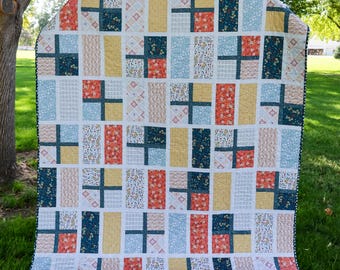Apple Cider Pre cut  Quilt Kit Fabric Pattern and Binding   Included ALL PRE CUT 65" X 76" pattern included