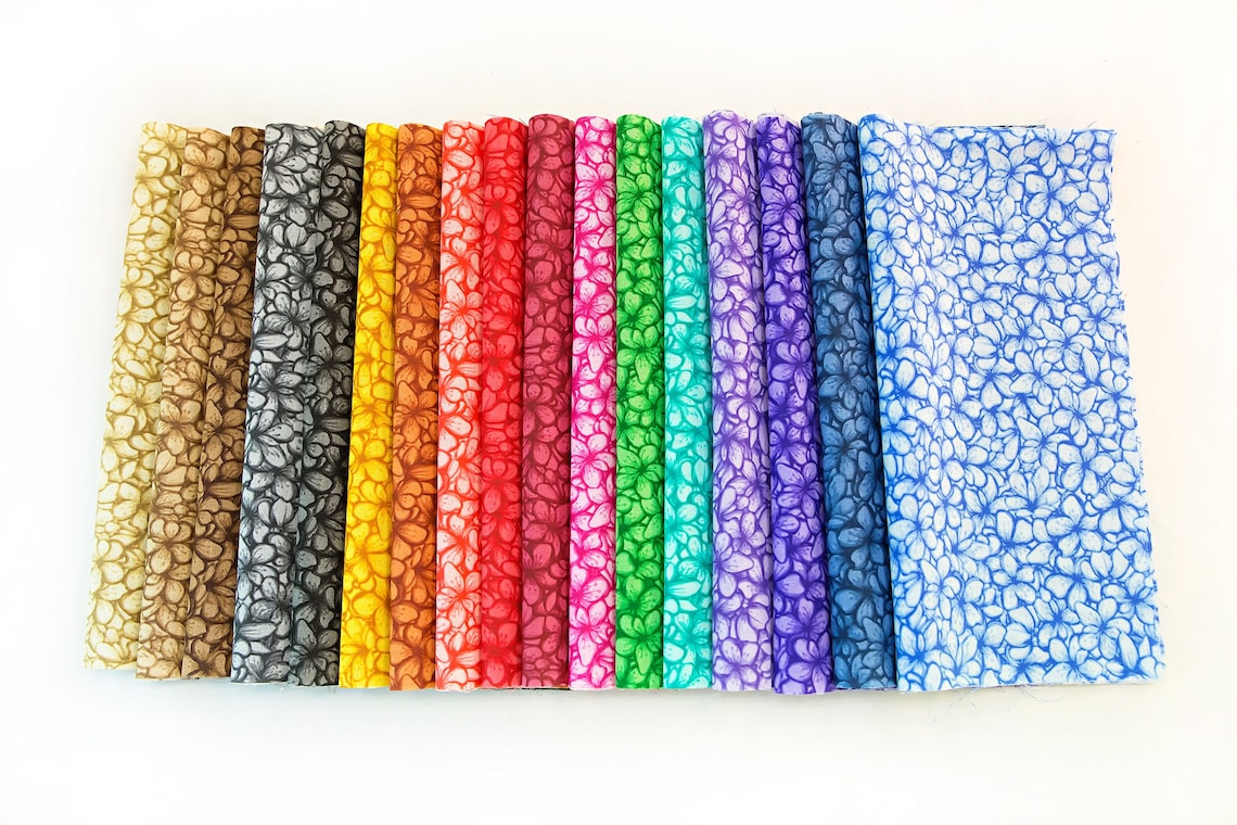 102 piece AWESOME BLOSSOMS pre cut fabric charm 5 inch squares 100% cotton fabric quilt ready to sew image 4