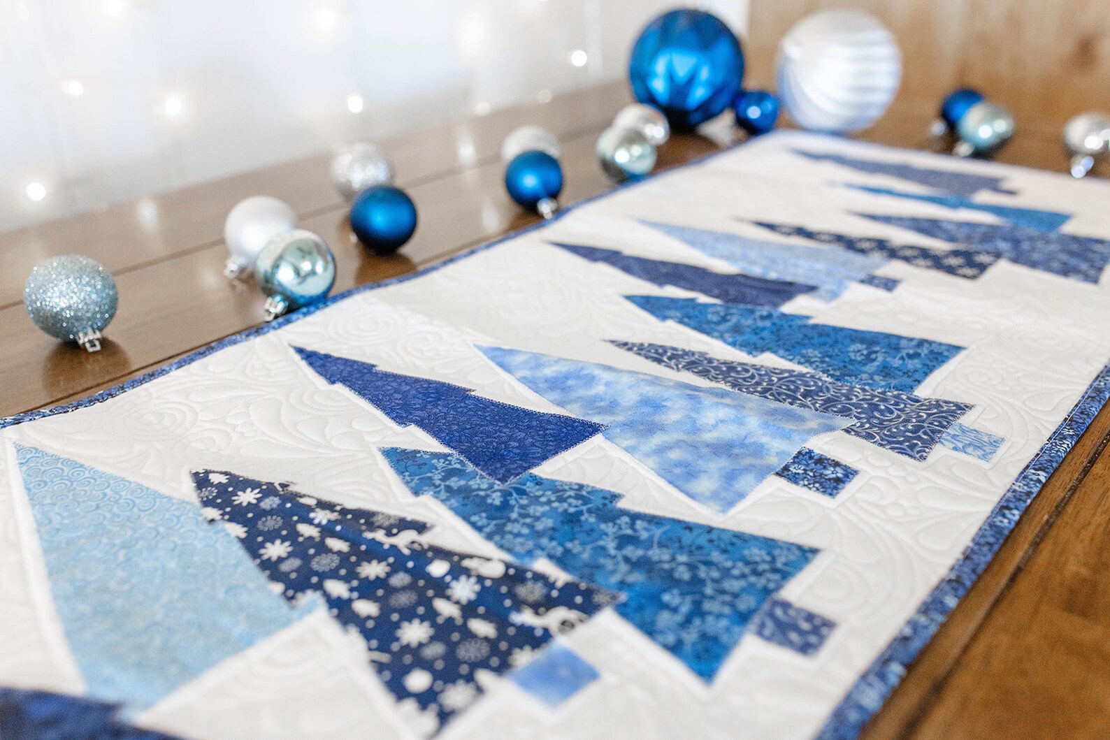 Magical Winter Forest Table Runner PDF Digital Quilt Pattern: 16 X 60 ...