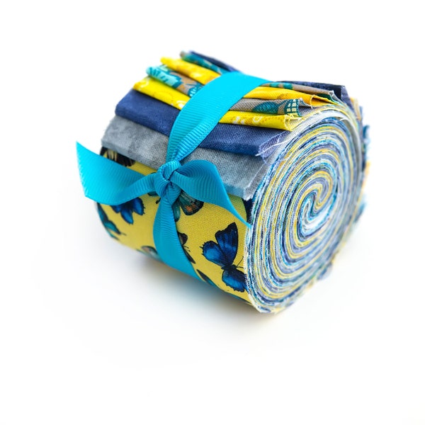 Summer Songs Jelly Roll 2.5 inch pre-cut 100% cotton fabric quilting strips - 16 strips