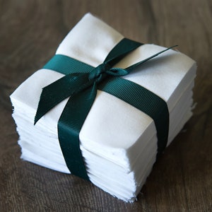 100 Pure White Solid precut charm pack 3  inch squares quilt fabric Kona dream