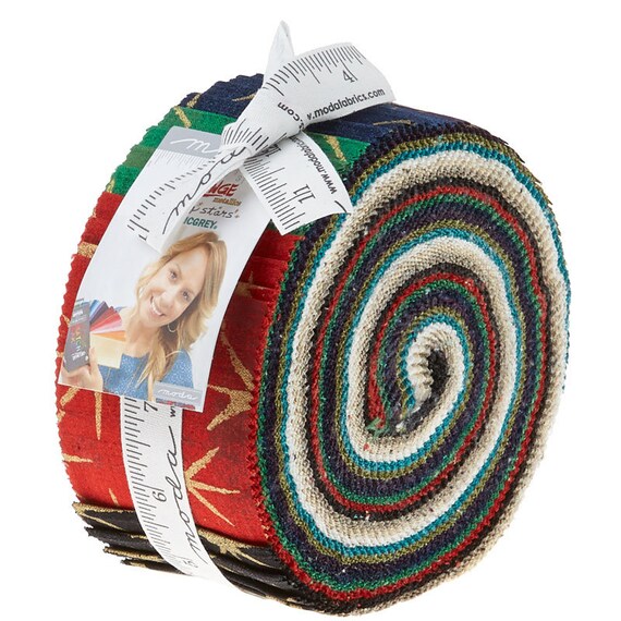 for Moda Fabrics Scarlet /& Sage Jelly Roll 40 2.5-inch Strips by Fig Tree /& Co