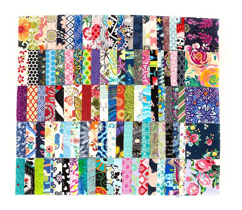 120 Assorted precut charm pack 4 squares 100% cotton fabric quilt scrap image 2