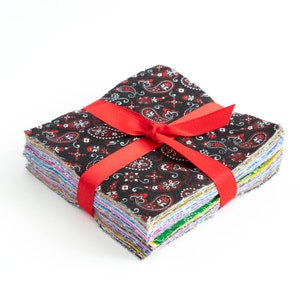 102 piece Western Paisley pre cut charm pack 5&quot; squares 100% cotton fabric quilt