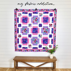 Watercolor Wonder   Quilt Kit Fabric Pattern and Binding and backing  Included ALL PRE CUT fabric quilt floral Easy Beginner