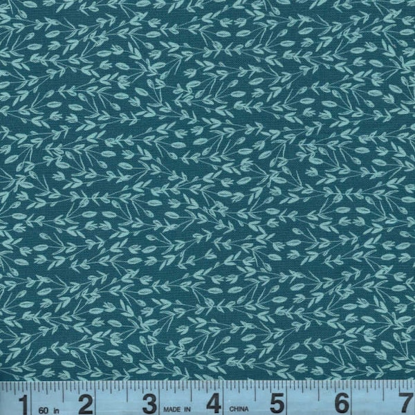 Quilt Fabric BY THE YARD  Sale Closeout Bargain Clearance Teal Bed of Roses  background basic  100% cotton quilting fabric