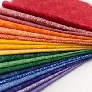 108 Rainbow Basics pre cut charm pack 5 squares 100% cotton fabric quilt image 3