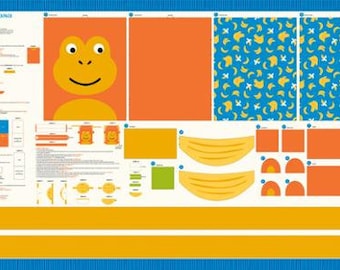 Woof Woof Meow CAT Panel for Moda Cut & Sew Doll Panel Stacey Hsu Cat ...