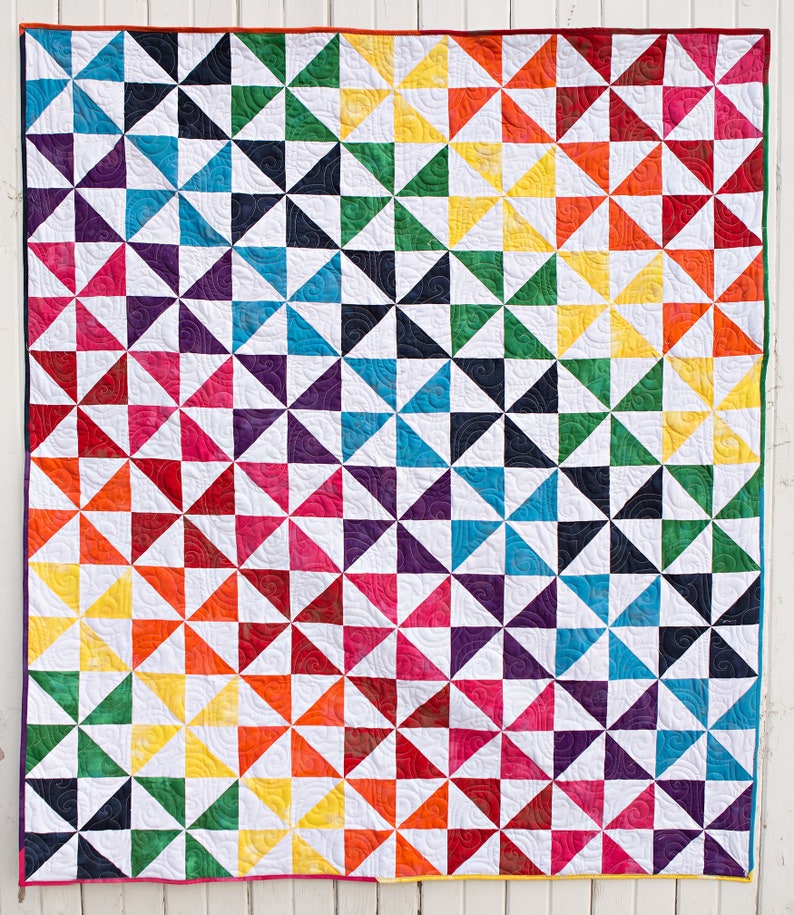 Pin Wheel Party Pre Cut quilt kit Sew Ready Quilt Kits moda fabric 52 X 64