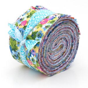 New Vintage Floral Shabby Chic jelly roll cotton fabric quilt strips 2.5 inch