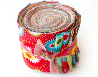 2.5 inch Fizzy Pop Jelly Roll 100% cotton fabric quilting strips