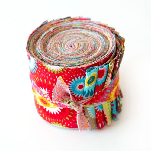 2.5 Inch Bandana Jelly Roll 100 Cotton Fabric Quilting Strips Etsy