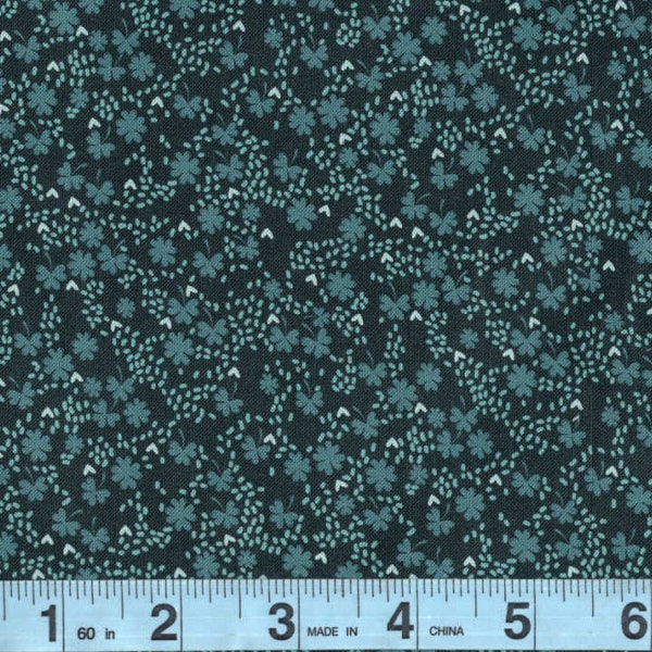 Quilt Fabric BY THE YARD  Sale Closeout Bargain Clearance Tiny Shamrocks on Dark Green  background basic  100% cotton quilting fabric