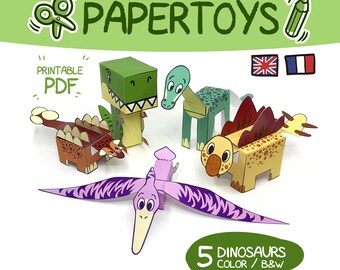 Dinosaurs papertoys for kids