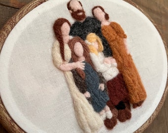 Needle Felted Family Portrait