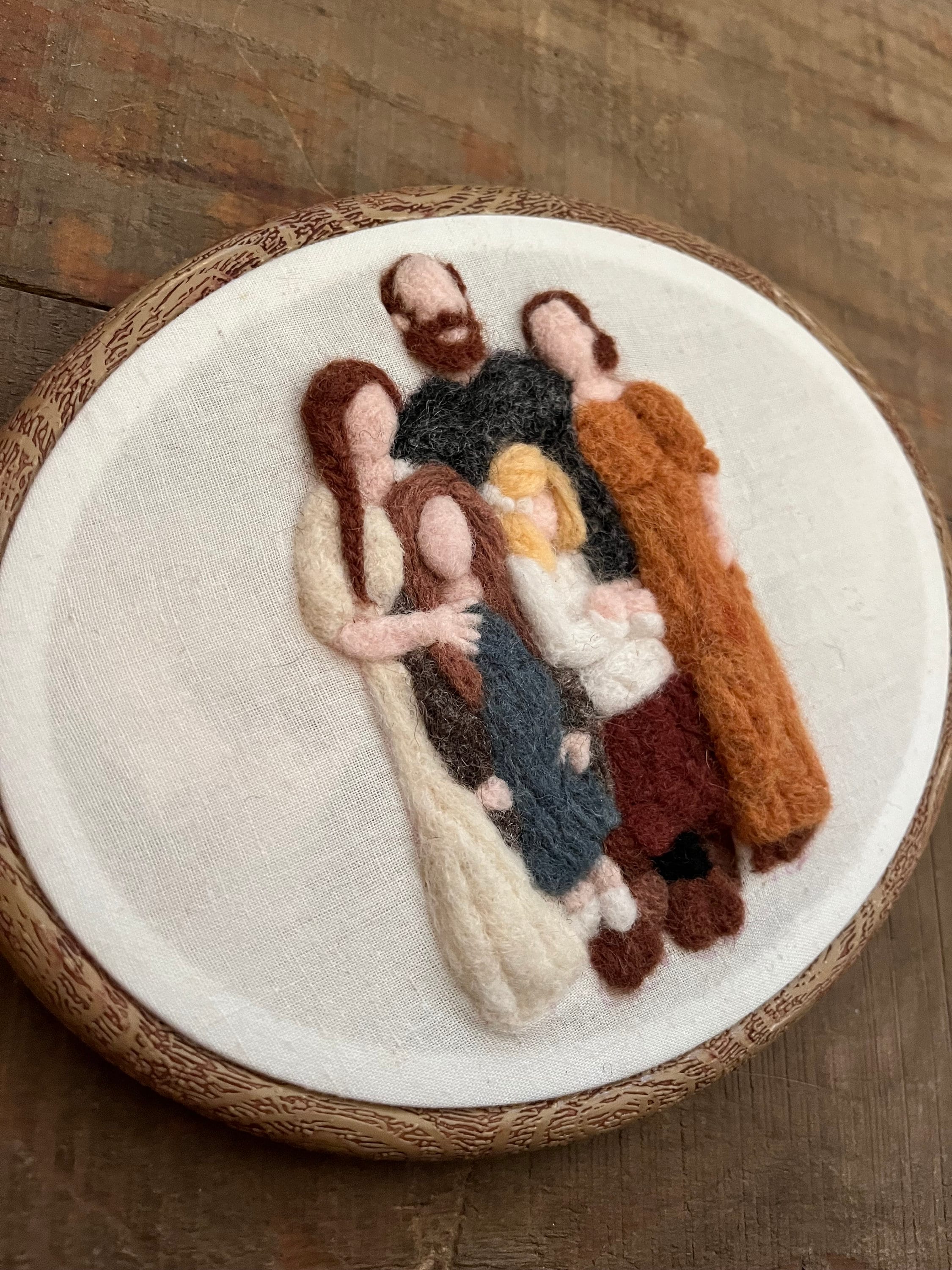 Needle Felted Family Portrait