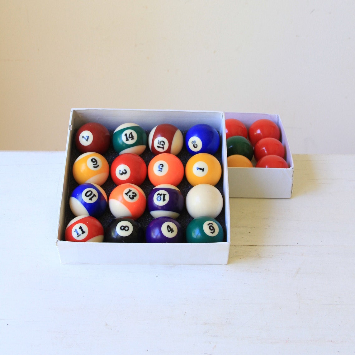 Boules De Billard PowerGlide - Set Tournoi - 10 Ou 15 Rouges + Couleurs + Blanche - Tailles 3,8cm à 6,3cm