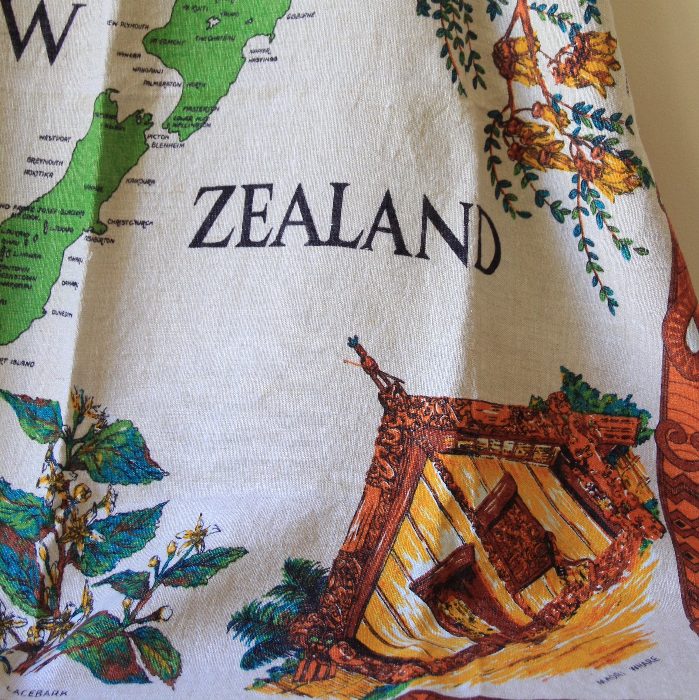 Vintage linen tablecloth New Zealand tablecloth pure linen Etsy