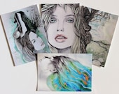 Postcard set of 4 printed on sustainable card