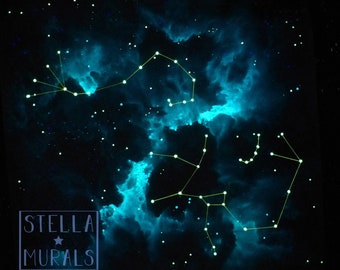 Glow in the Dark Star Constellation Decal | Scorpius and Sagittarius