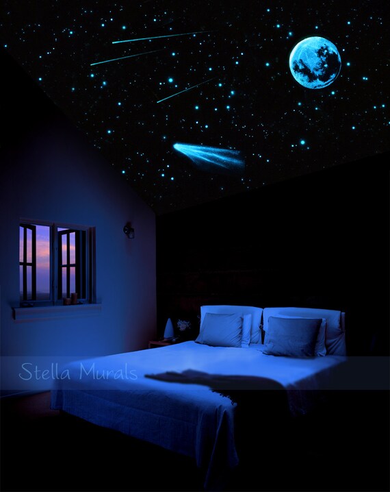 Night Sky Star Ceiling Glow In The Dark Stickers Image 0