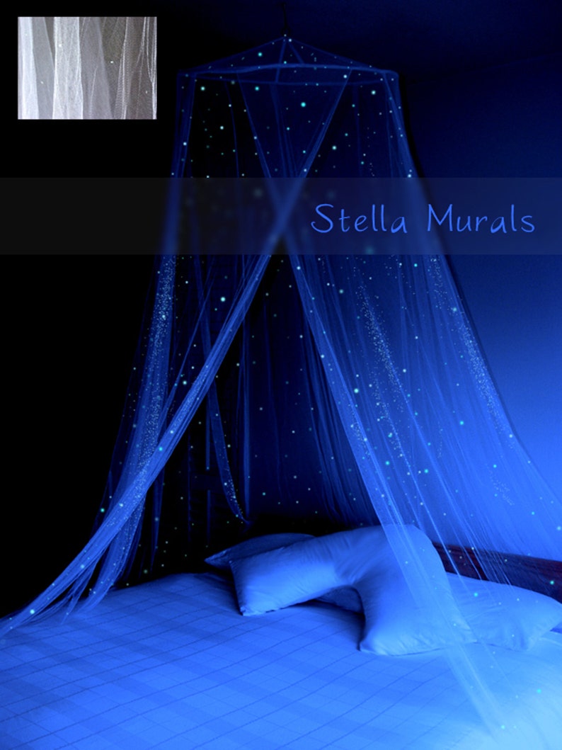 Glow in the Dark Bed Canopy Star Canopy With Glowing Lights Etsy