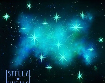 Glow in the Dark Star Ceiling Night Time Home Decor - Stella Murals