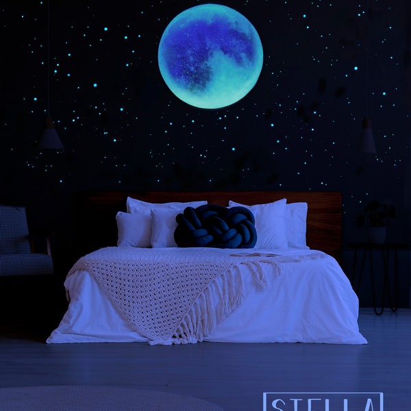 Glow in the Dark Star Wallpaper Etsy