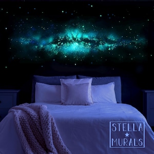 Milchstraße Galaxie Stern Decke | Weiß selbstklebendes Aufkleber | 1000 realistische Sternaufkleber
