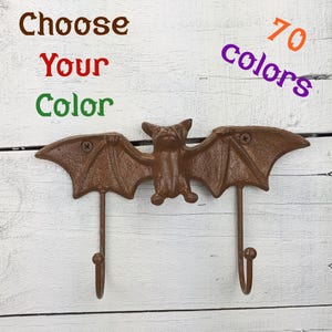 Bat Hook Double Hook Cast Iron Shabby Chic Jewelry Clothes Hook
