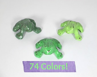 Tree Frog Cast Iron Paperweight Set of 3 Shabby Chic