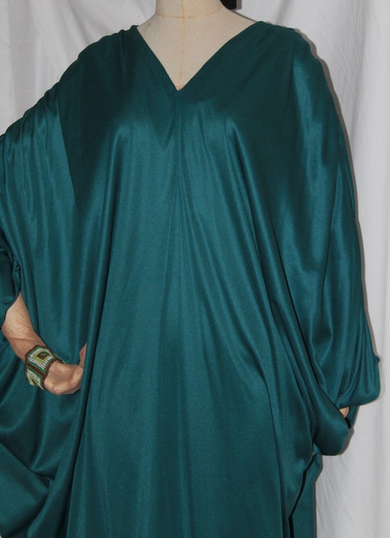 Vintage 70s 80s Miss Elaine cocoon caftan gown ba… - image 3