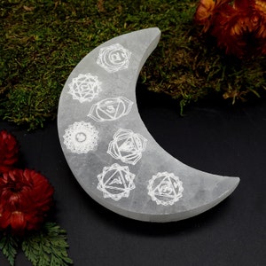 Selenit Ladeplatte - Mond (Chakra)