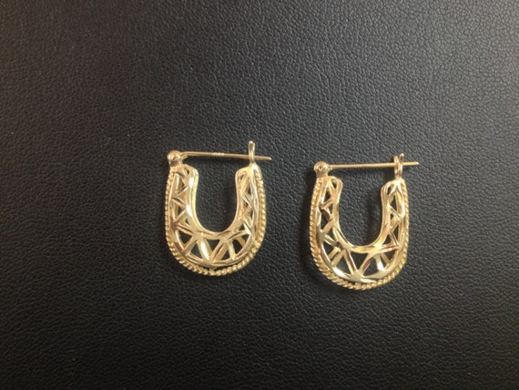 Pierced 14kt Hoop Earrings