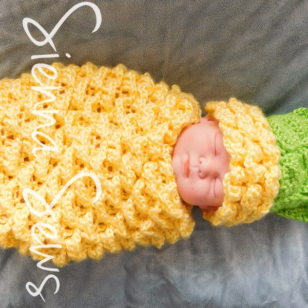 Pineapple Baby Cocoon And Hat Crochet Pattern, Crochet Pattern, Pineapple Crochet Pattern, Baby Cocoon Crochet Pattern, Baby Hat Pattern