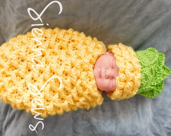 Pineapple Baby Cocoon And Hat Crochet Pattern, Crochet Pattern, Pineapple Crochet Pattern, Baby Cocoon Crochet Pattern, Baby Hat Pattern