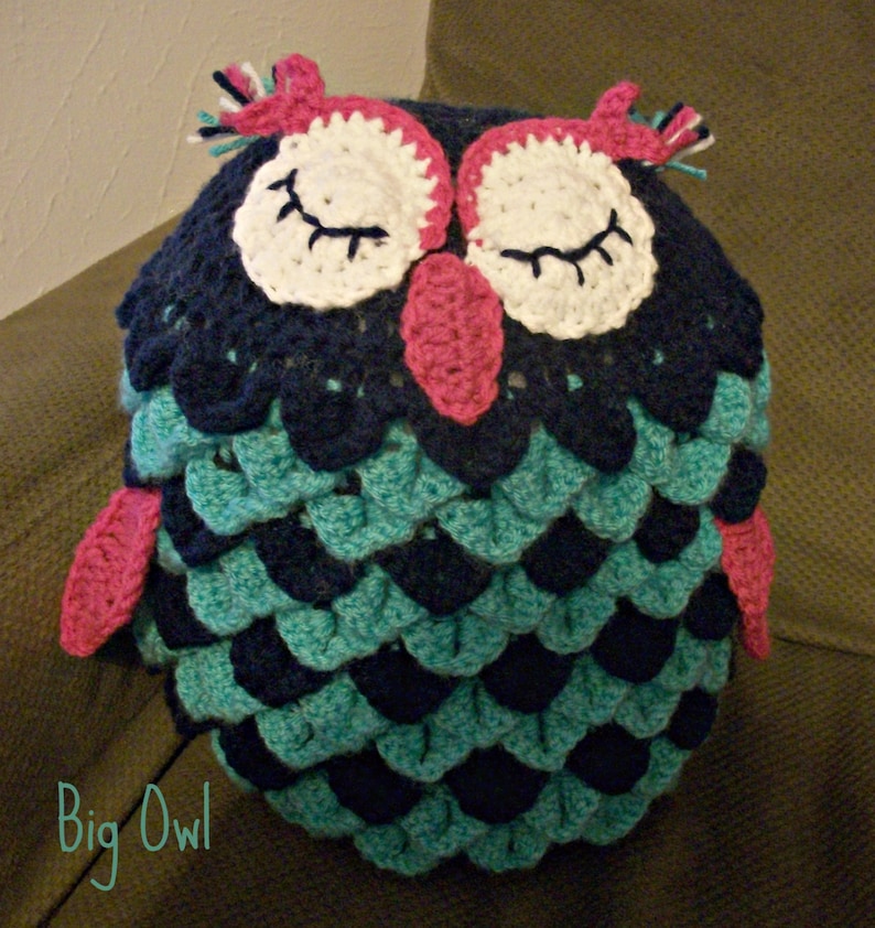 Owl Pillow Crochet Pattern Owl Pillow Owl Pillow Pattern Etsy