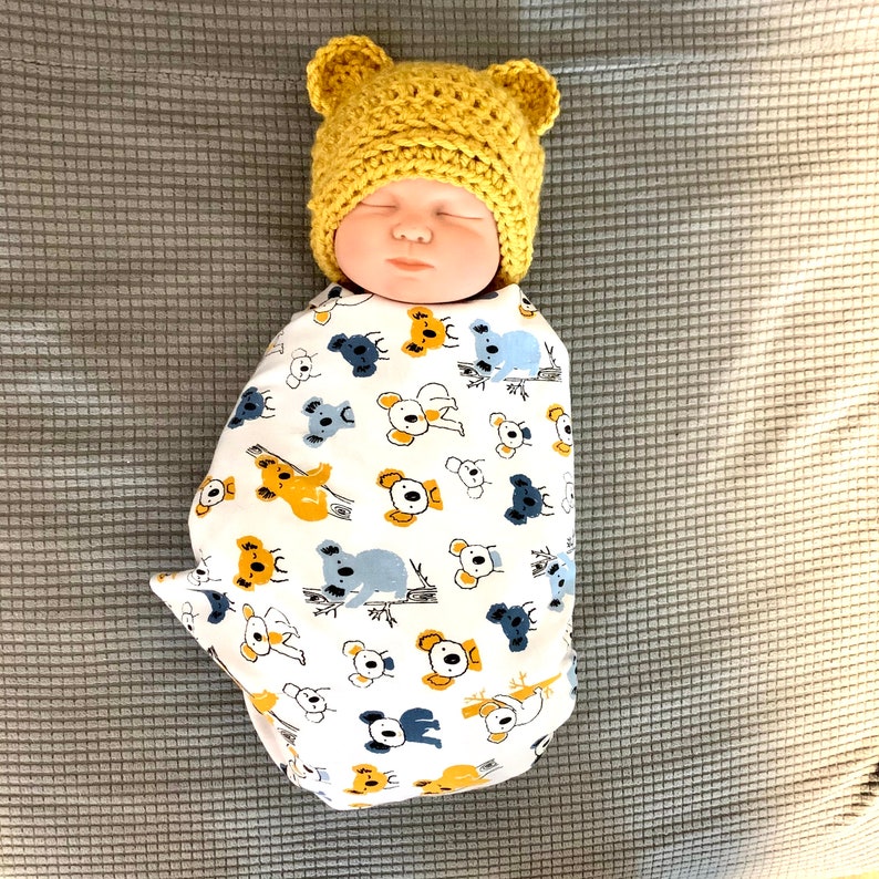 Bear Ear Beanie Crochet Pattern, Easy Crochet Pattern, Crochet Hat Pattern, Baby Crochet Outfit, Child Crochet Beanie, Crochet Tutorial image 2