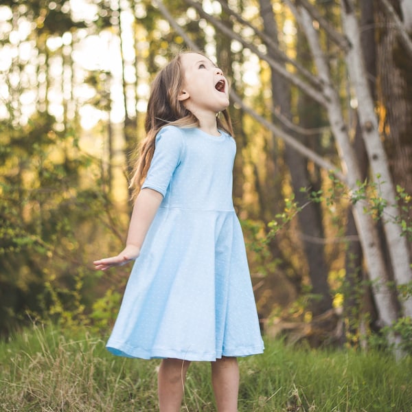 Bordeaux Peplum + Dress, girls knit pattern, knit peplum, easy pattern, knit pattern, girls pattern, girls top pdf, knit dress pattern