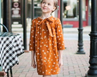 Agatha Top and Dress, girls pdf pattern, dress pattern, sewing patterns, girl sewing pattern, blouse pdf, top pdf pattern, JillyAtlanta