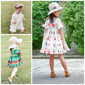 Meri Dress, girl dress pattern, dress pdf, sewing pattern, sewing pdf, high low pattern, top pattern, girl sewing pattern, children pattern image 5
