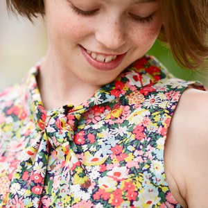 Penny Blouse PDF, girl blouse pattern, girl pdf, sewing pattern, children's pattern, top pattern, summer pdf, girl pattern, flutter pattern image 3