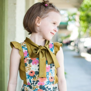 Penny Blouse PDF, girl blouse pattern, girl pdf, sewing pattern, children's pattern, top pattern, summer pdf, girl pattern, flutter pattern image 2
