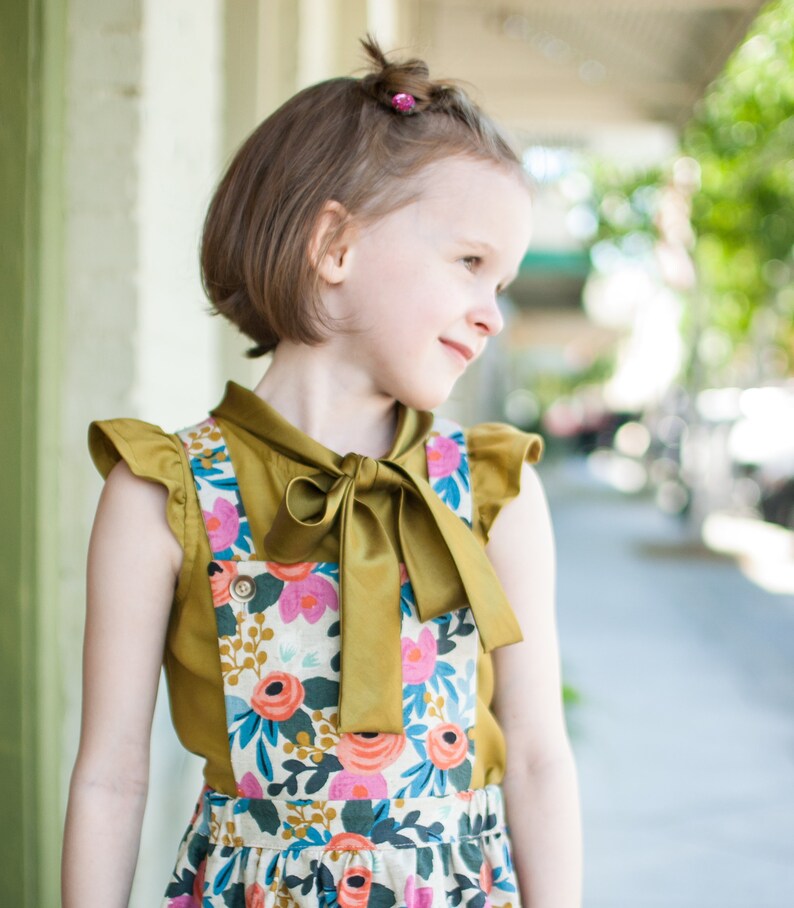 Penny Blouse PDF, girl blouse pattern, girl pdf, sewing pattern, children's pattern, top pattern, summer pdf, girl pattern, flutter pattern image 2