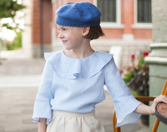 Lola Blouse PDF Sewing Pattern, Girls Sizes 2T-12 (Digital Download)