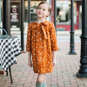 Girl Dress, tween, fall dress, girl clothing, vintage style, cotton dress, children clothing, tween dress, wedding dress image 1