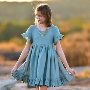 Meri Dress, girl top pattern, dress pdf, sewing pattern, sewing pdf, high low pattern, top pdf, girl sewing pattern, children pattern