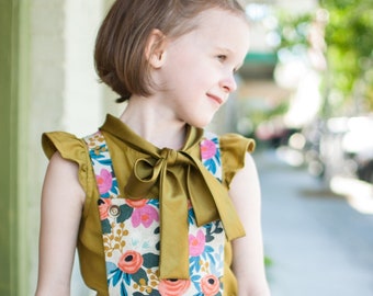 Penny Blouse PDF, girl blouse pattern, girl pdf, sewing pdf pattern, children pdf, top pattern, summer pdf, girl pattern, flutter pattern