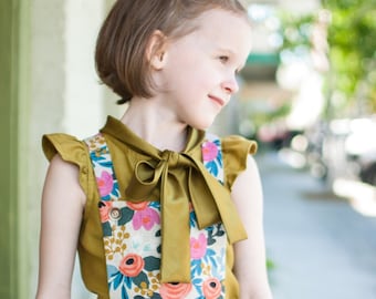 Penny Blouse PDF, girl blouse pattern, girl pdf, sewing pdf pattern, children pdf, top pattern, summer pdf, girl pattern, flutter pattern