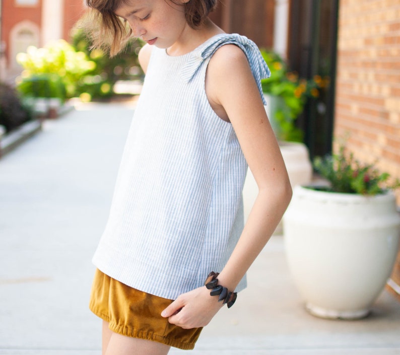 Girl tank top, summer shirt, girl sleeveless, tween clothing, striped top, girl clothing, toddler top, jillyatlanta image 5